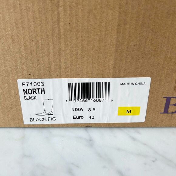 Born North Black Leather Knee High Riding Boots in Box - Women's Size 8.5 - Picture 11 of 15